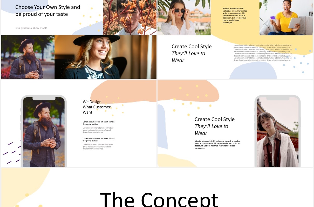 时尚模特摄影展示PPT模板Fasyen Powerpoint Template
