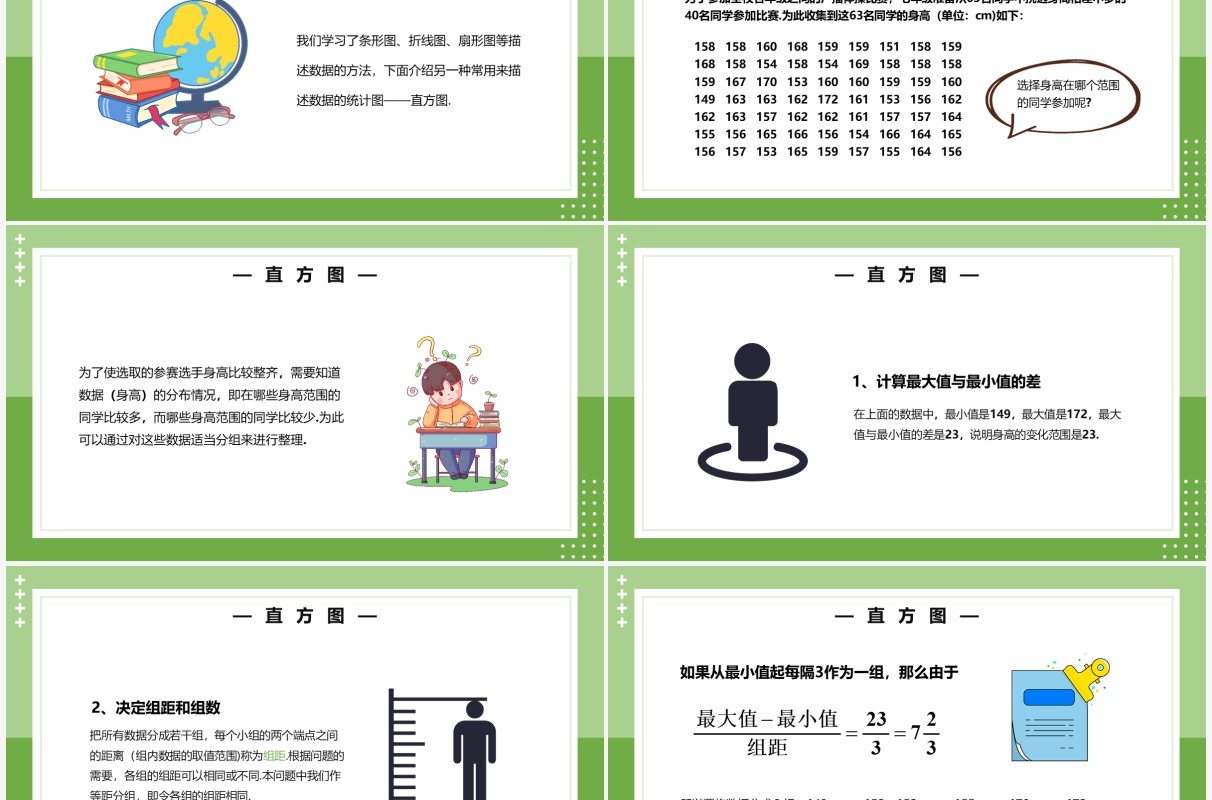 部编版七年级数学下册直方图课件PPT模板