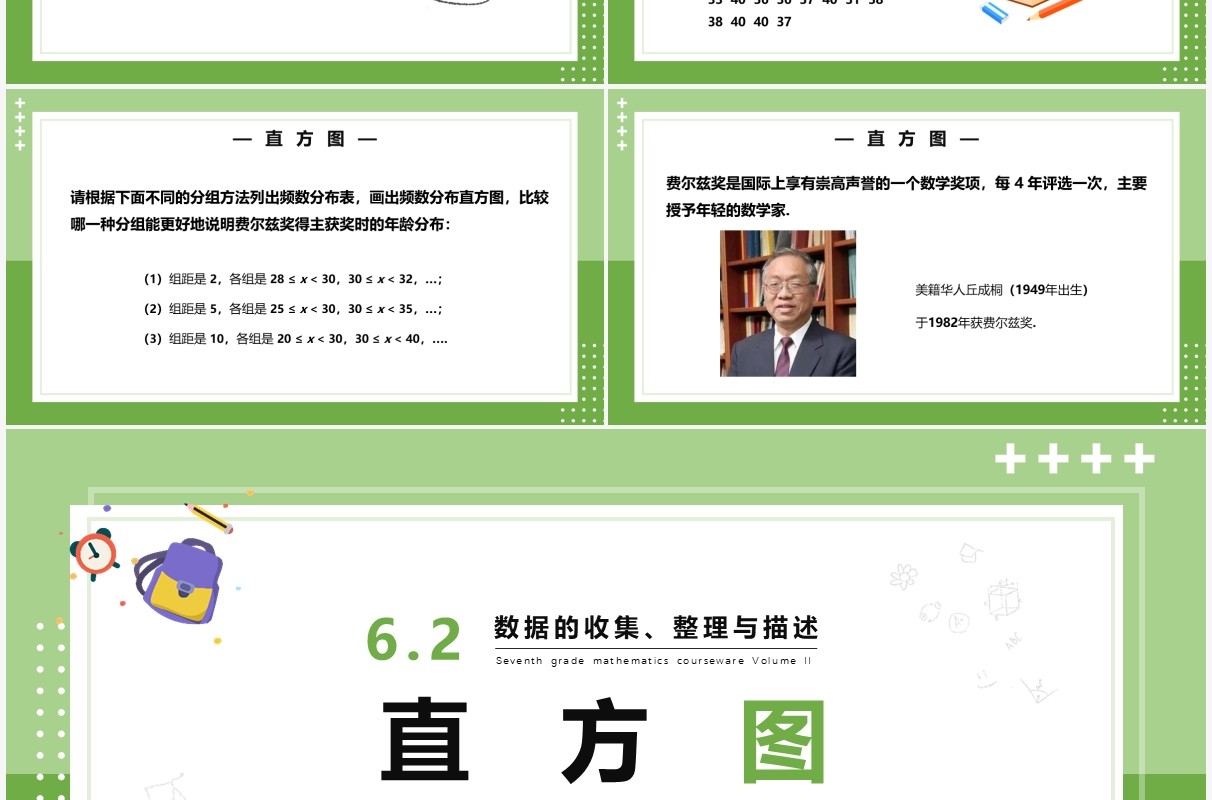 部编版七年级数学下册直方图课件PPT模板
