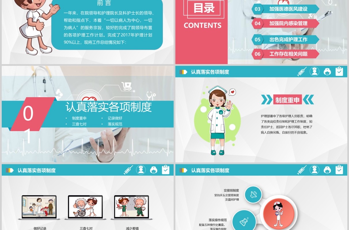 医院护士长年终述职报告PPT模板