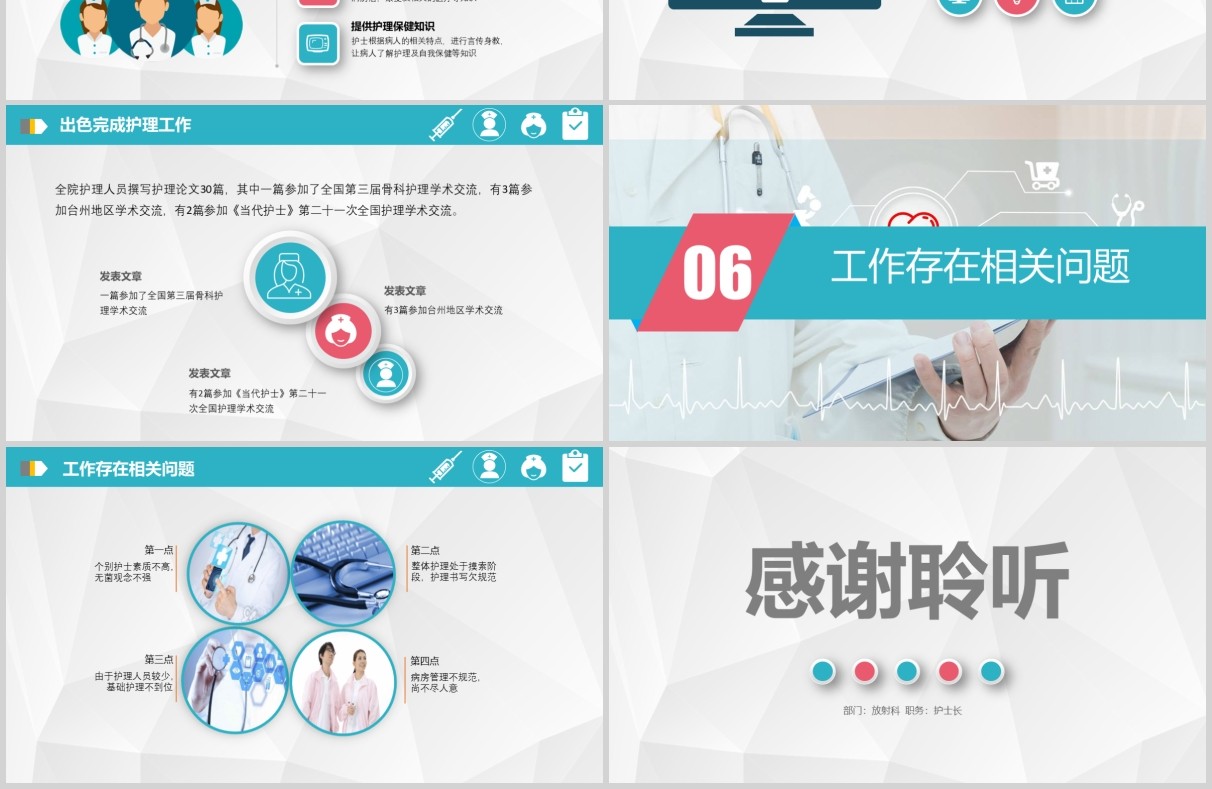 医院护士长年终述职报告PPT模板