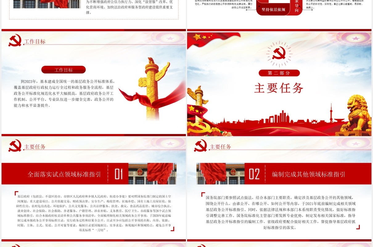 基层政务公开标准化规范化工作的指导意见党政党建PPT模板
