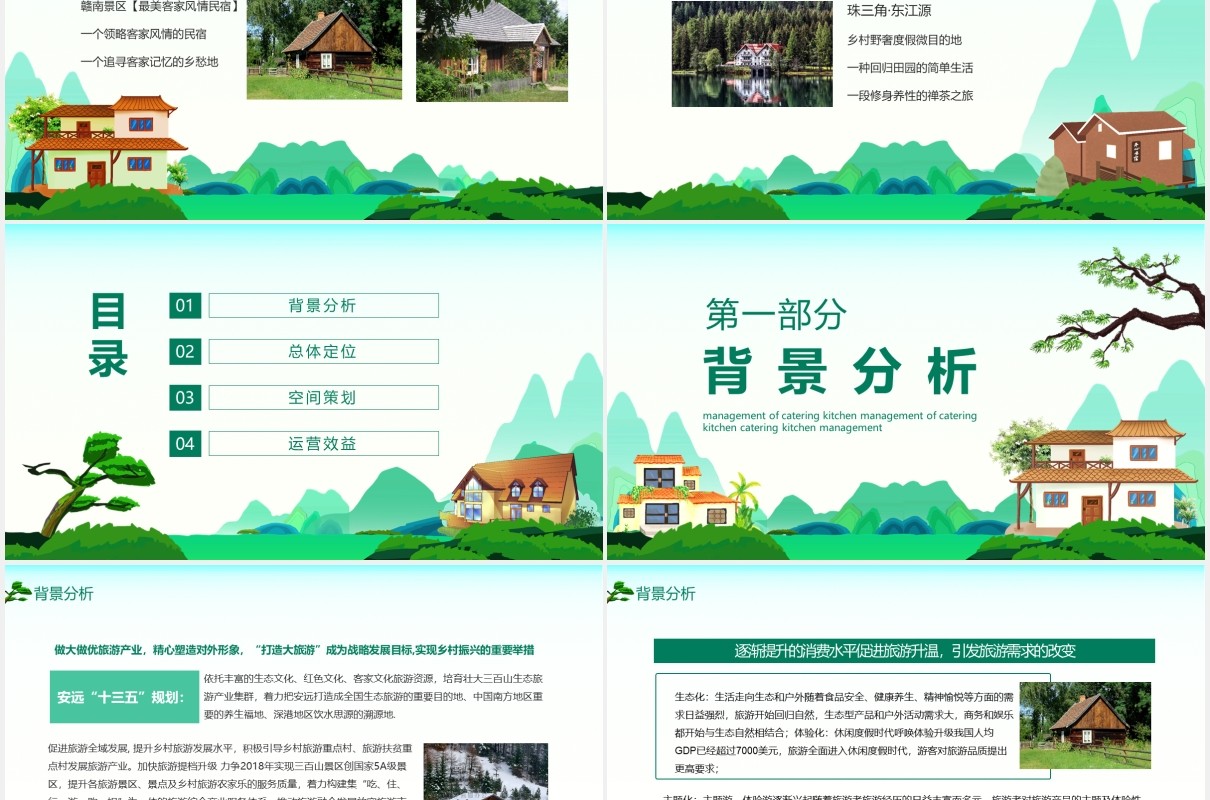 风情山区民宿项目策划方案动态PPT模板