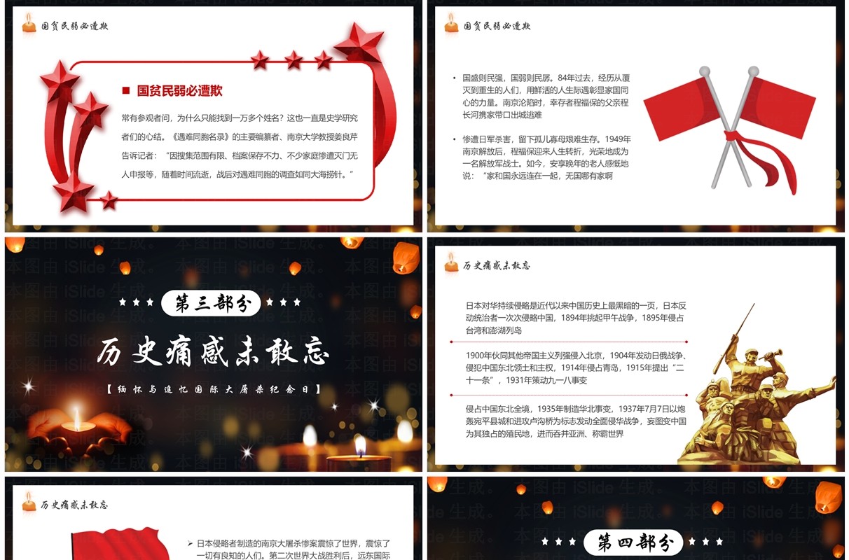 南京大屠杀国家公祭日PPT模板