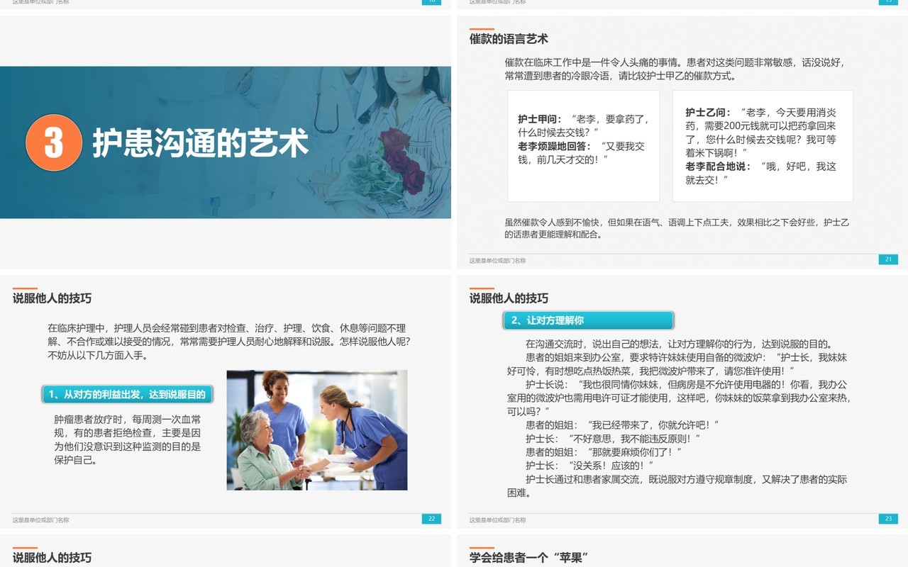 医患护患沟通技巧医院PPT模板