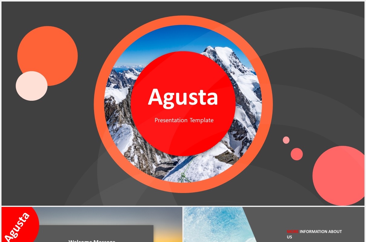 简约红色极限运动项目报告总结可视化图表PPT素材模板agusta powerpoint template