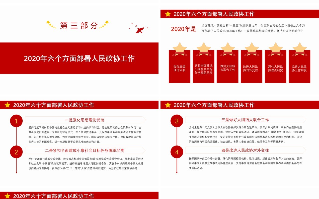 全国政协工作报告聚焦两会学习解读党建PPT模板