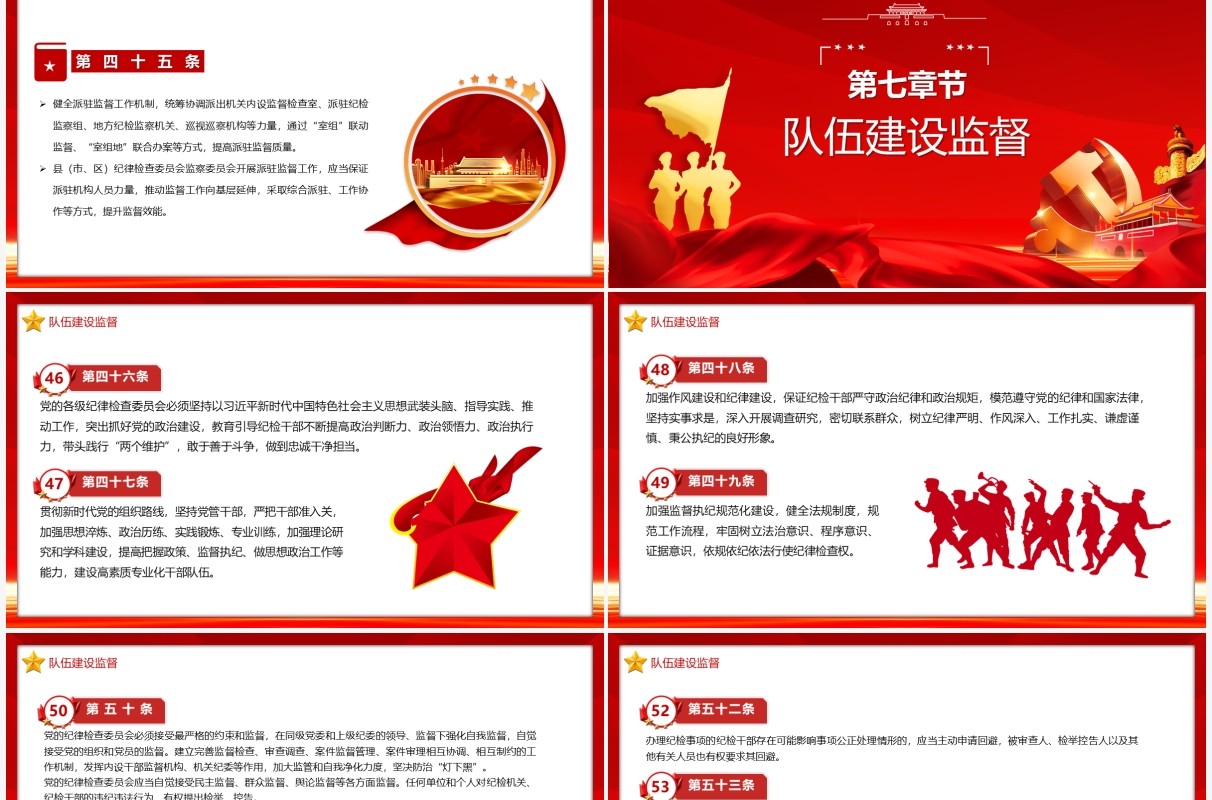 中国共产党纪律监察委员会工作条例PPT模板