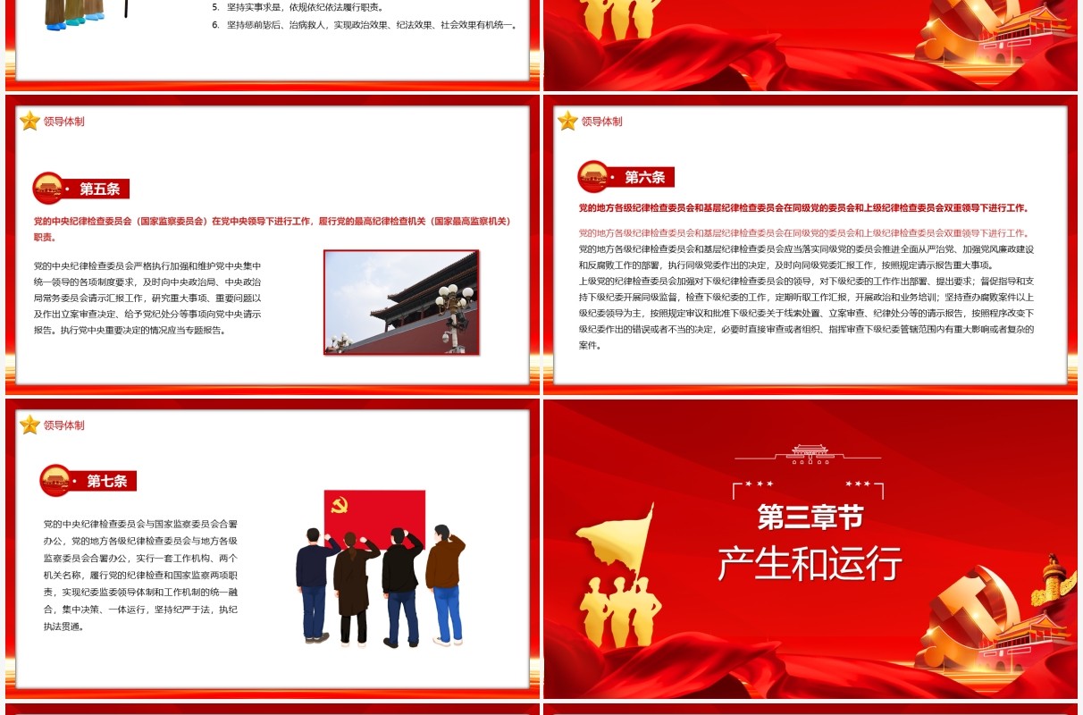 中国共产党纪律监察委员会工作条例PPT模板