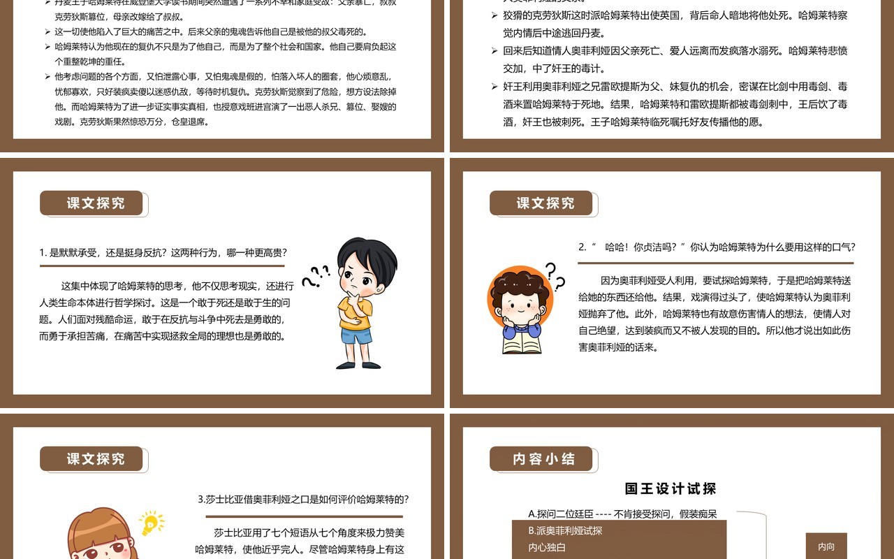 部编版高中语文必修四哈姆莱特课件PPT模板