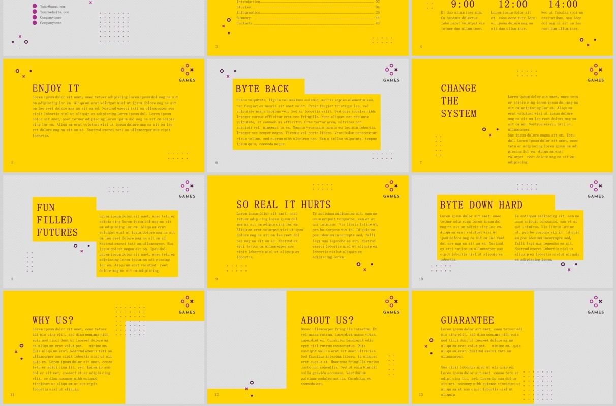 游戏公司宣传介绍PPT版式模板Gaming Company PowerPoint Presentation Template