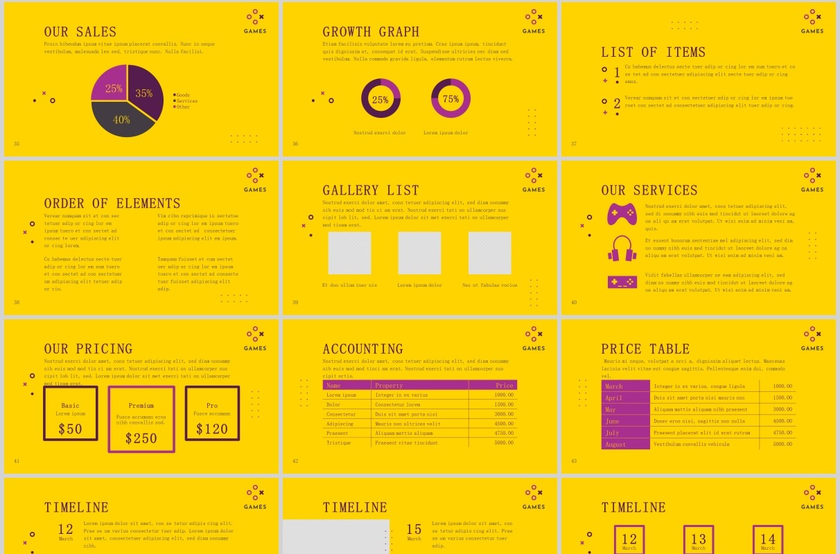 游戏公司宣传介绍PPT版式模板Gaming Company PowerPoint Presentation Template
