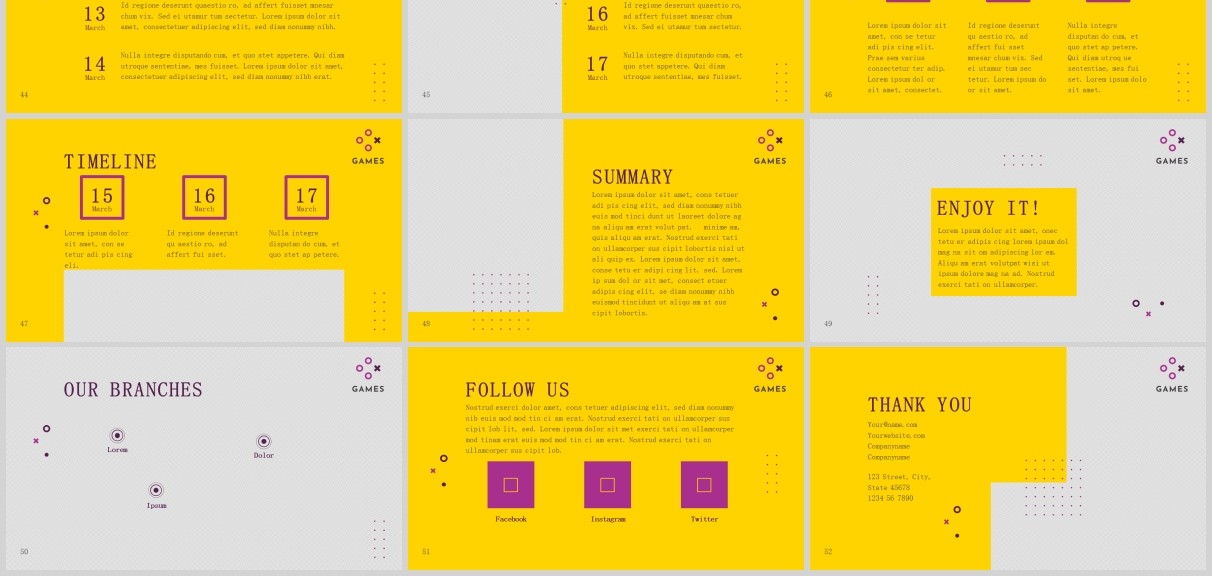 游戏公司宣传介绍PPT版式模板Gaming Company PowerPoint Presentation Template