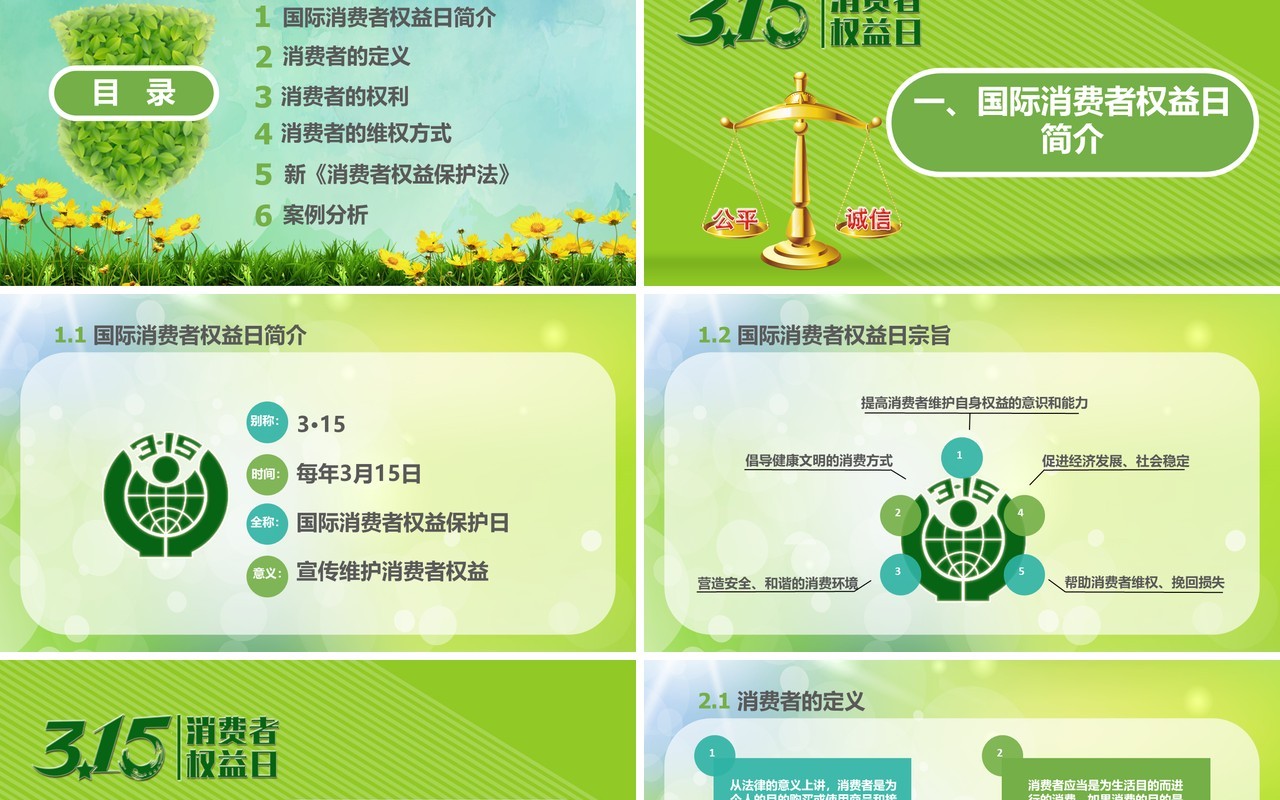 315消费者权益日PPT模板22