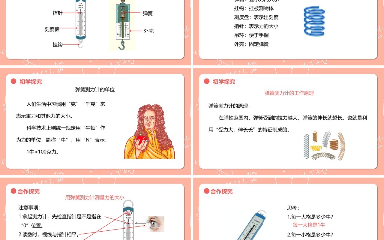 教科版五年级科学上册测量力的大小PPT模板