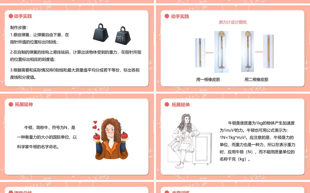 教科版五年级科学上册测量力的大小PPT模板