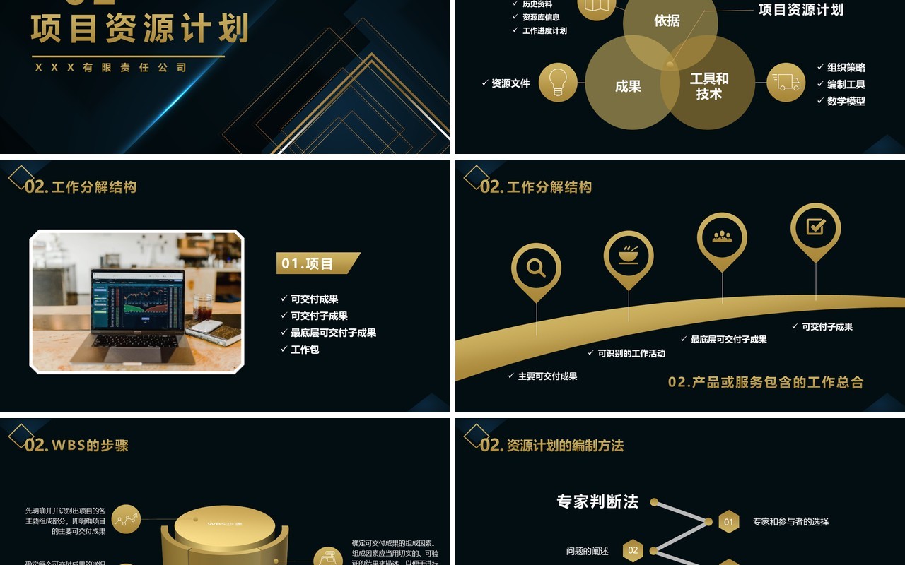 深色项目成本管理控制培训PPT模板