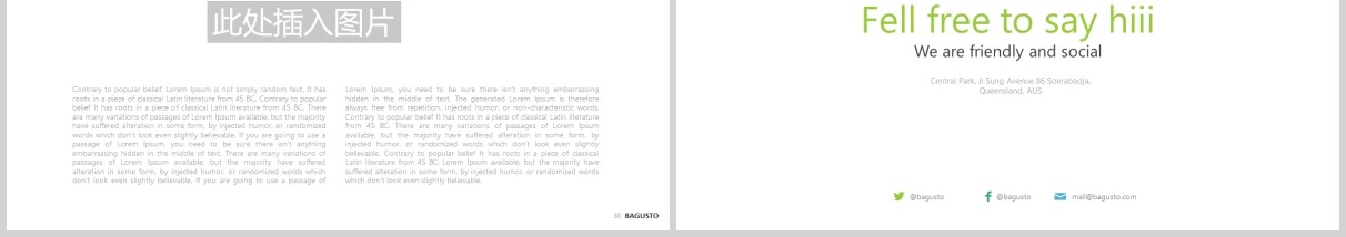 高端公司介绍时间轴发展历程并列关系图PPT图片排版设计模板BAGUSTO Powerpoint