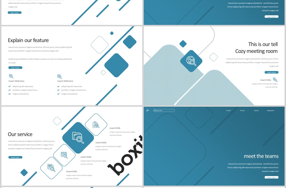公司项目介绍PPT模板版式设计Boxit Powerpoint Template