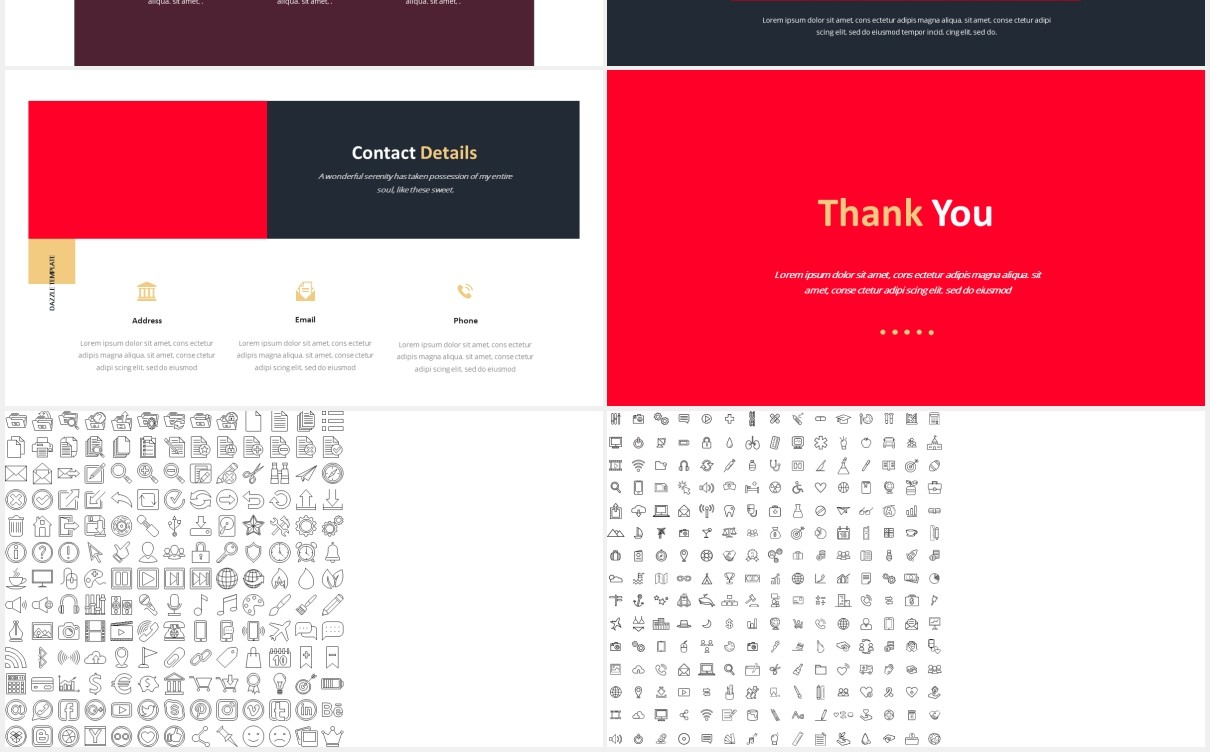 摄影作品图片展示排版设计PPT模板Dazzle Photography Powerpoint Template