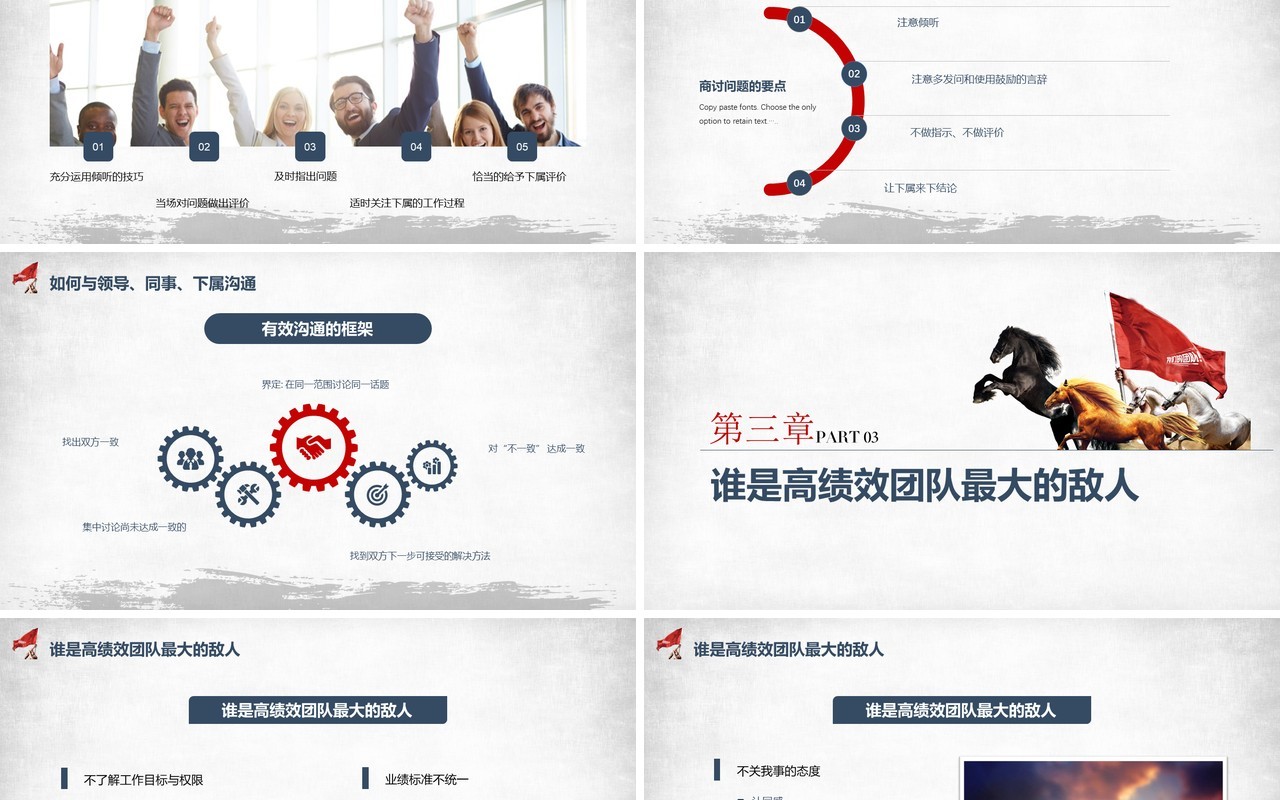 企业文化团队凝聚力员工培训PPT模板5
