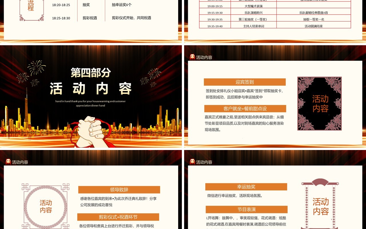 携手同行感恩有您乔迁之喜暨客户答谢晚宴动态PPT模板