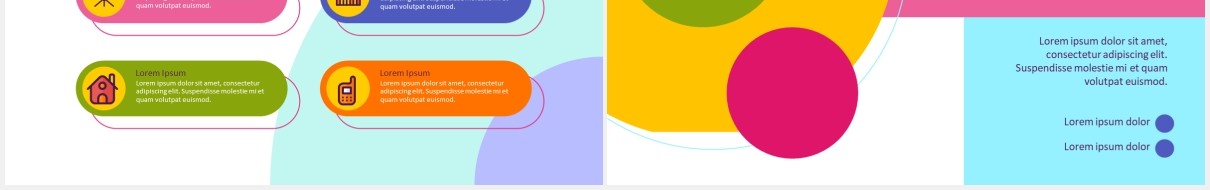 浅色彩色孟菲斯图片排版展示PPT模板MOTIFE (LIGHT) - Colorful Presentation Template