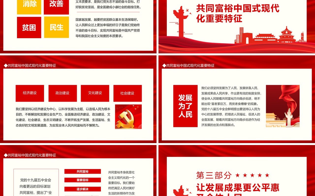 共同富裕是社会主义本质要求动态PPT模板