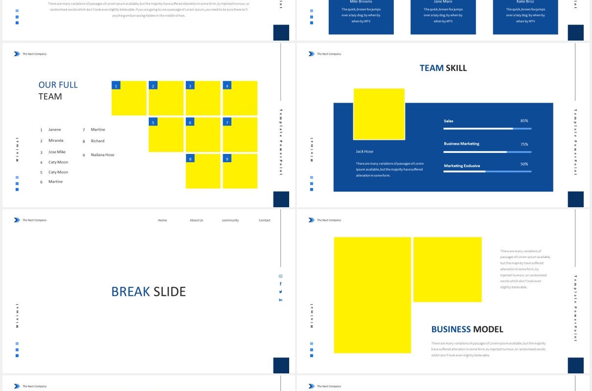推销平台业务商务工作报告PPT图片排版设计素材Pitch Deck Bussines Powerpoint Template