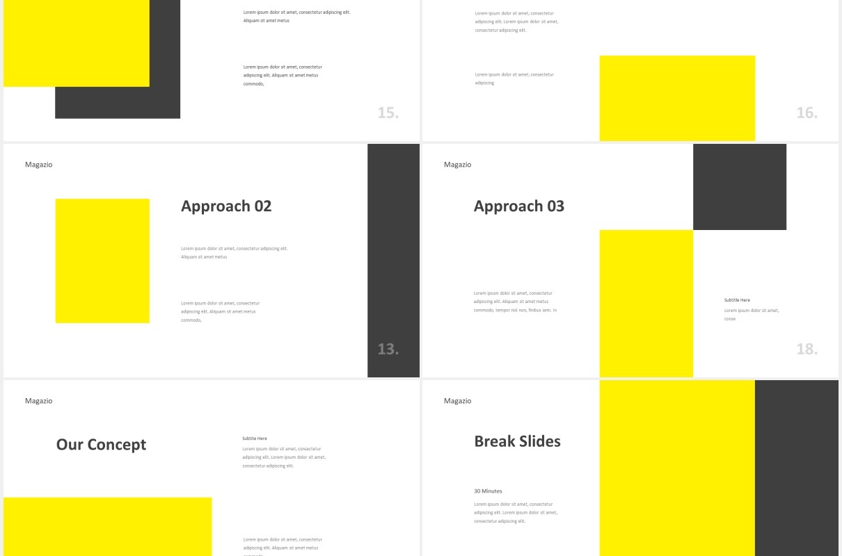 杂志封面图片版式设计PPT模板Magazine Lookbook Powerpoint Template