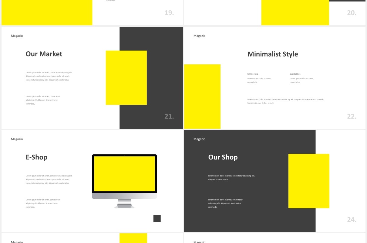 杂志封面图片版式设计PPT模板Magazine Lookbook Powerpoint Template