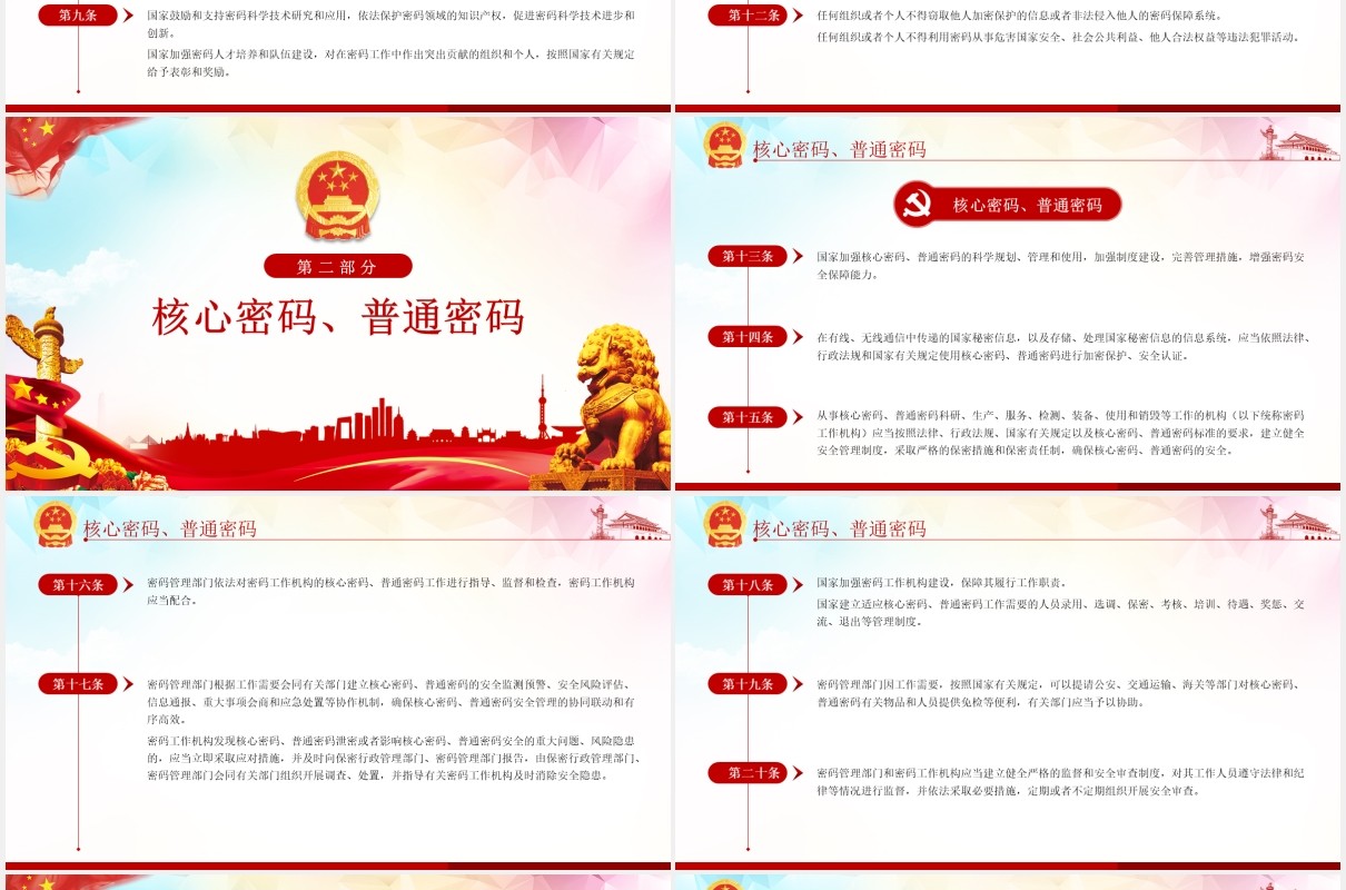 中华人民共和国密码法学习解读党建党政PPT模板