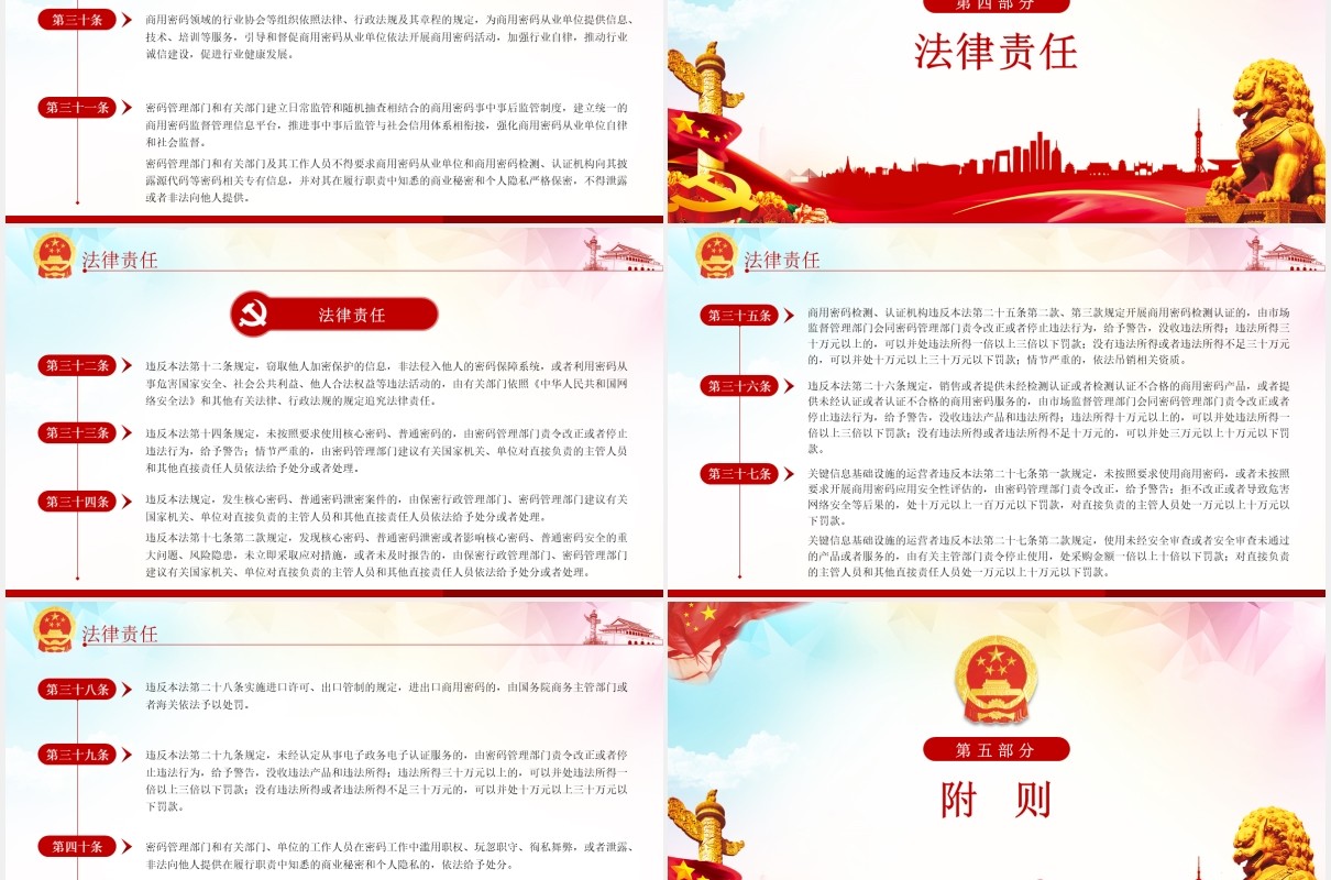 中华人民共和国密码法学习解读党建党政PPT模板