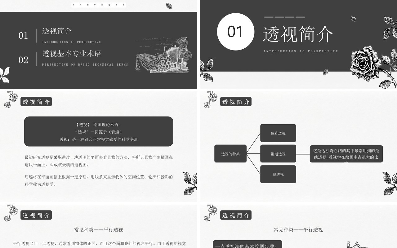 创意手绘素描基础入门介绍PPT模板