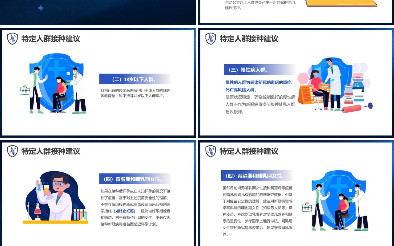 蓝色简约新冠疫苗接种须知疫苗科普PPT模板