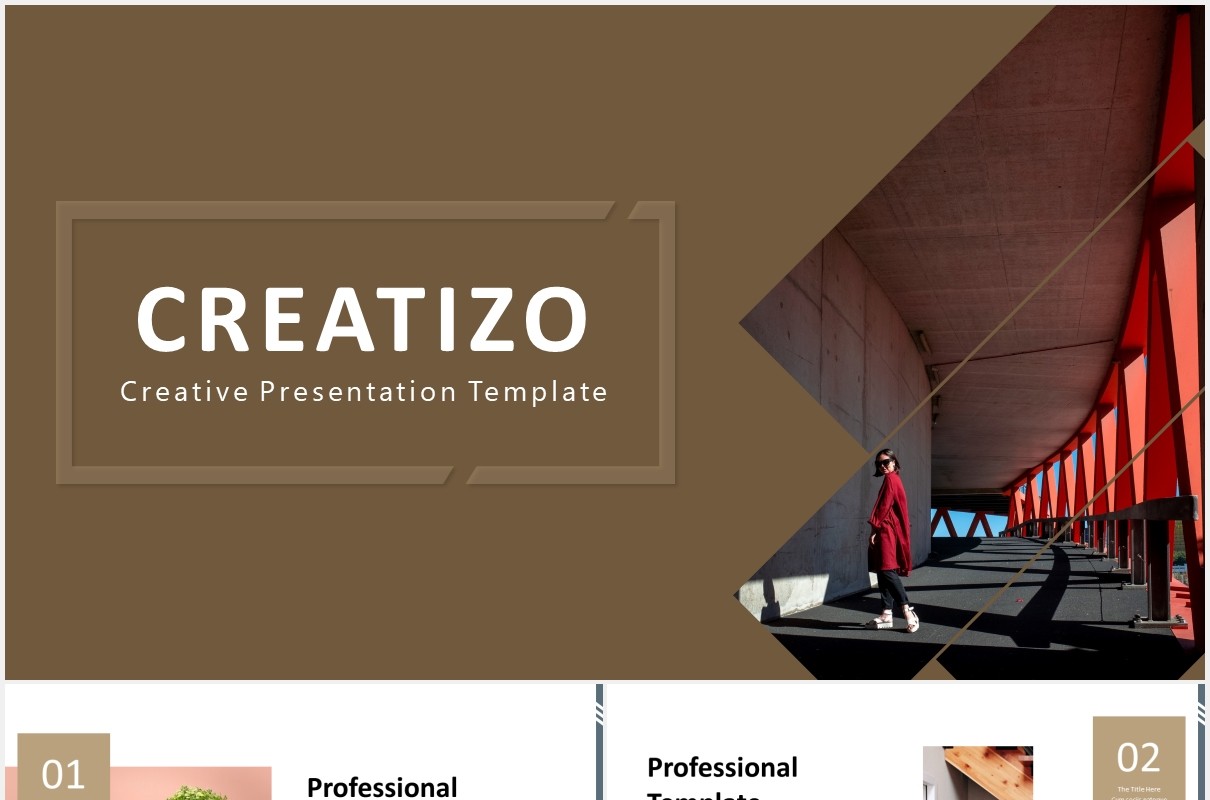 国外时尚简约PPT模板creatizo powerpoint template