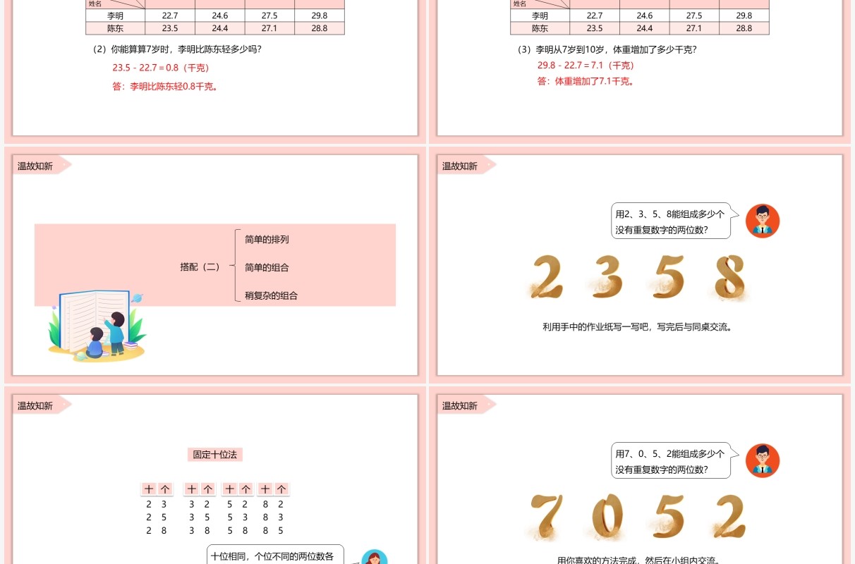 部编版三年级数学下册简单的数据分析课件PPT模板