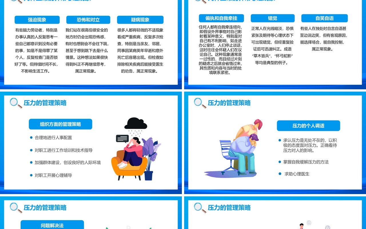 企业员工心理健康培训通用PPT模板