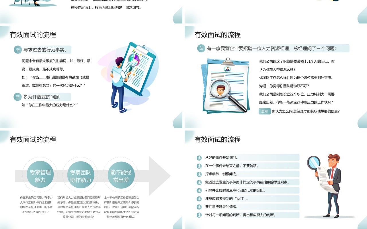 绿色扁平风企业招聘面试技巧培训PPT模板
