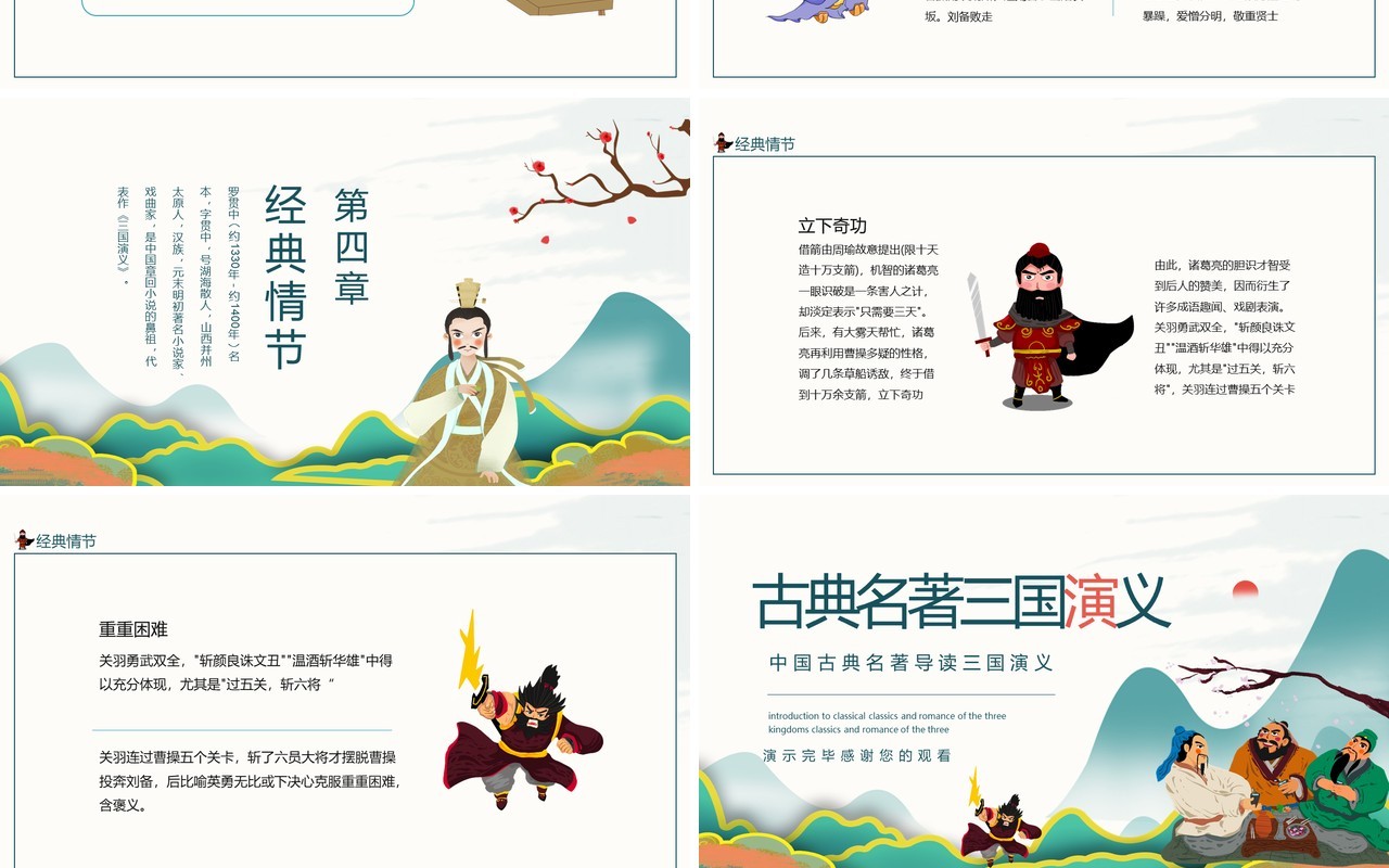 中国古典名著三国演义导读动态PPT模板