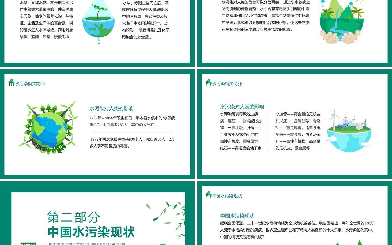 水污染简介中国水污染现状面临的问题动态PPT模板