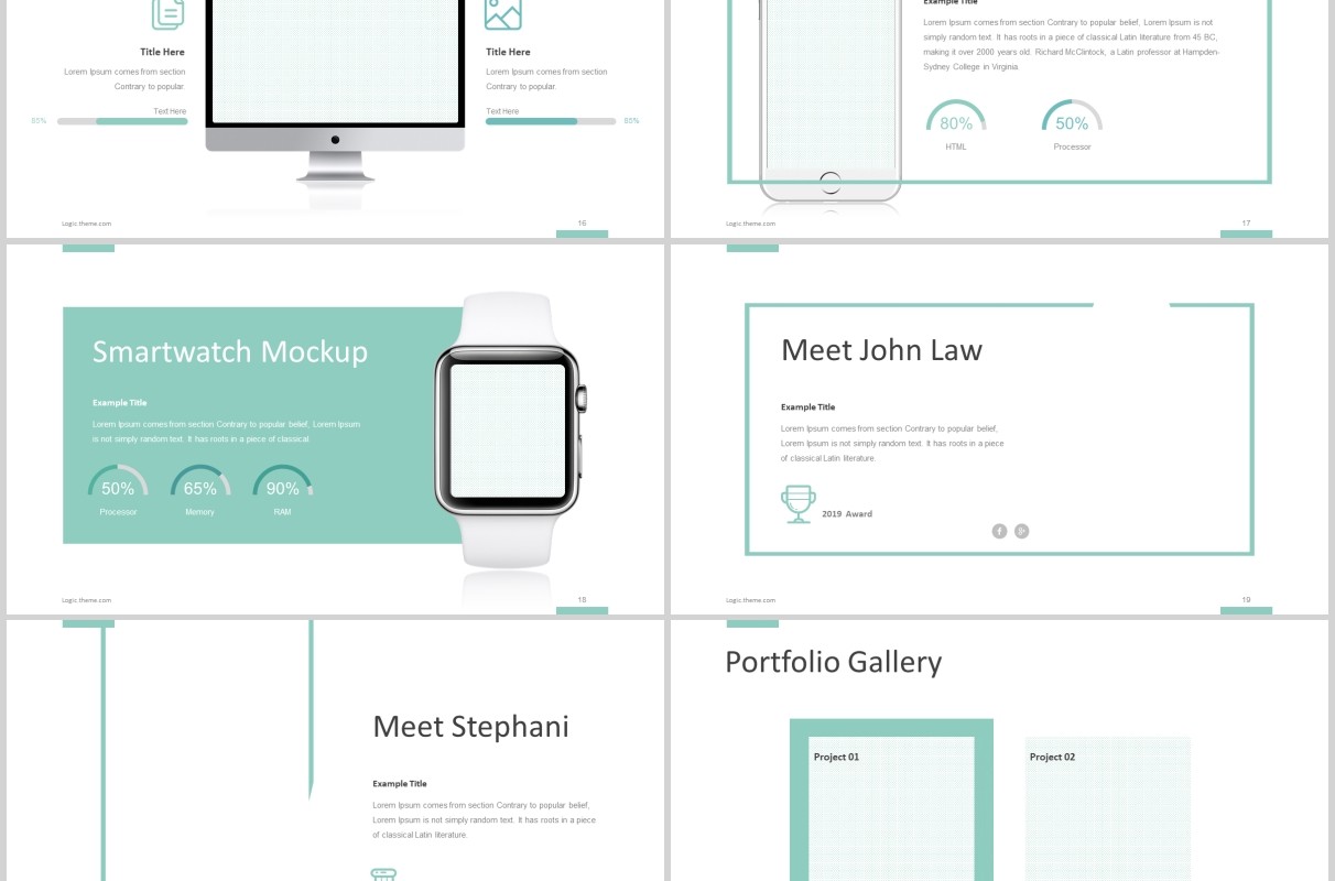 项目计划产品介绍宣传PPT模板版式设计Logic - Powerpoint Template