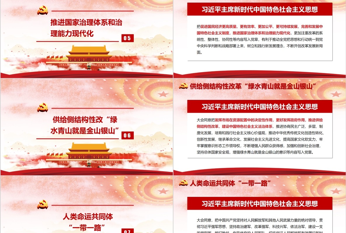 十九大新党章会议通过对党章的十项修改动态PPT模板