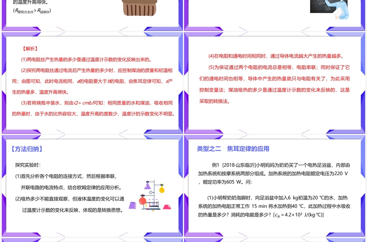部编版九年级物理全册焦耳定律课件PPT模板