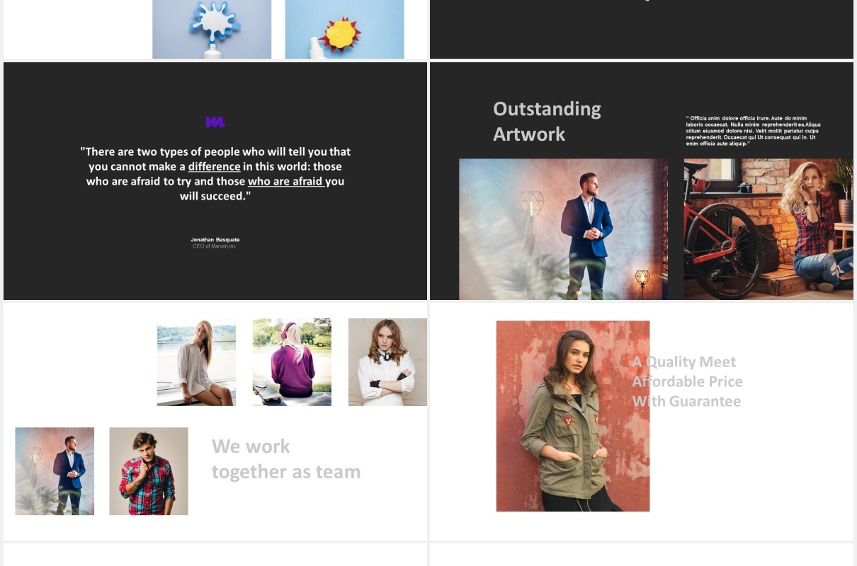创意机构公司宣传介绍PPT模板marven creative agency powerpoint template
