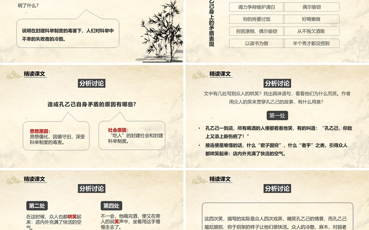 部编版九年级语文下册孔乙己课件PPT模板