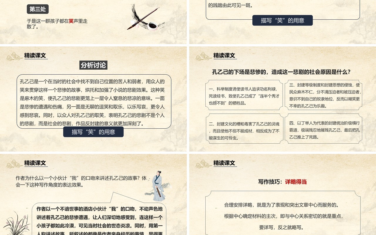 部编版九年级语文下册孔乙己课件PPT模板
