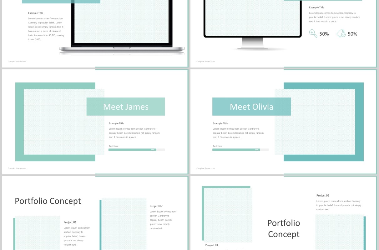 企业简介公司历程时间轴PPT版式模板Complex - Powerpoint Template
