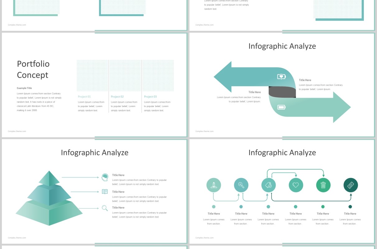 企业简介公司历程时间轴PPT版式模板Complex - Powerpoint Template