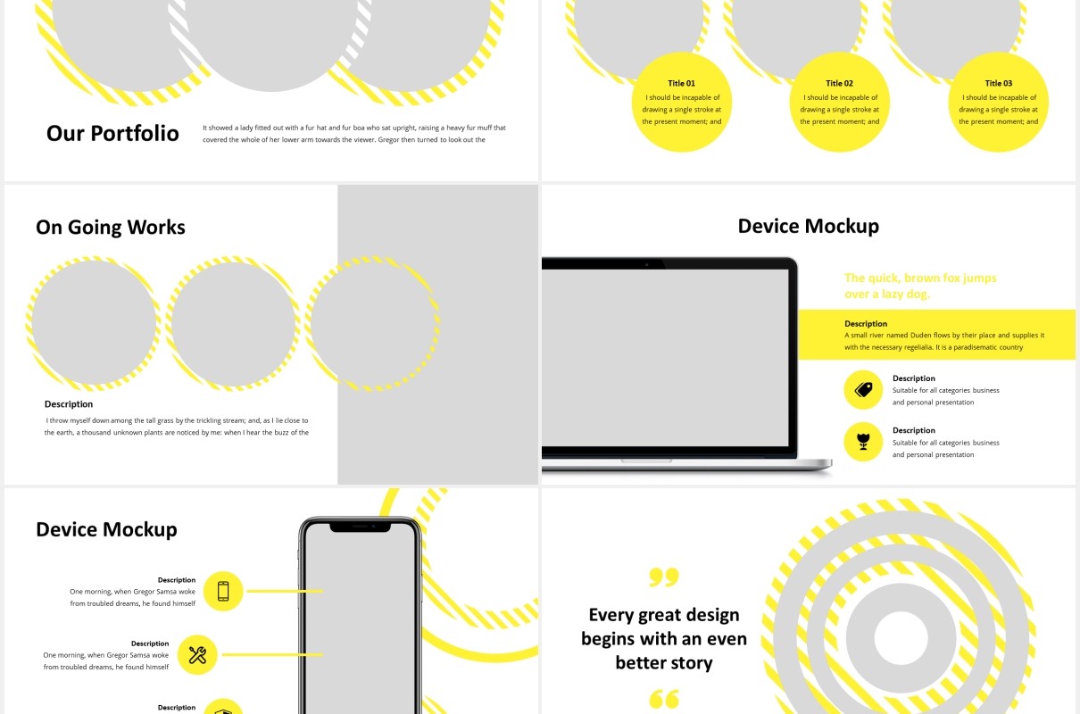 商务公司宣传PPT图片版式设计模板Dotted - Business Powerpoint Template